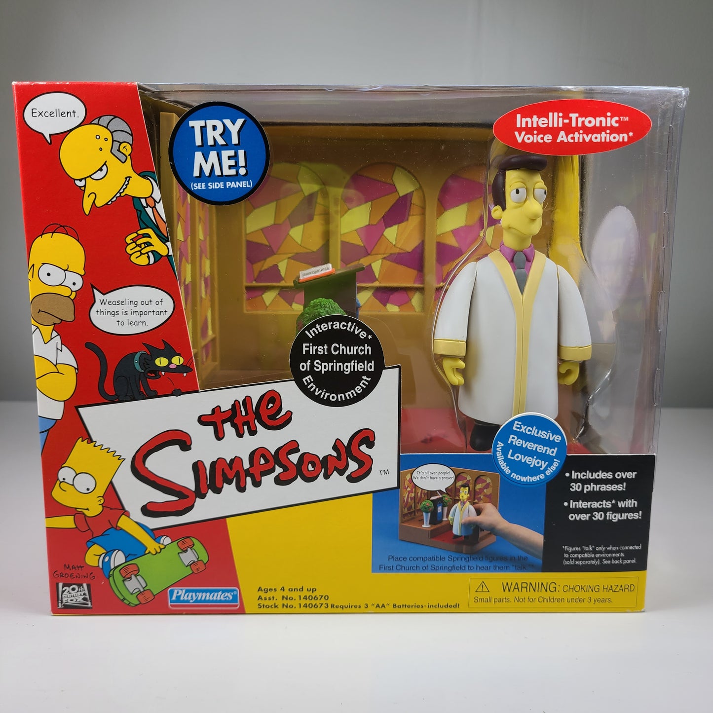 The Simpsons First Church of Springfield Reverend Lovejoy Playset New 2001