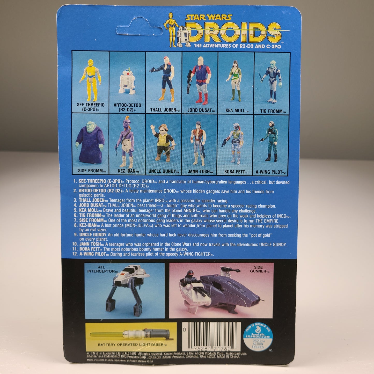 Jord Dusat Droids TV Action Figure Sealed Un-punched 1985 Kenner Star Wars