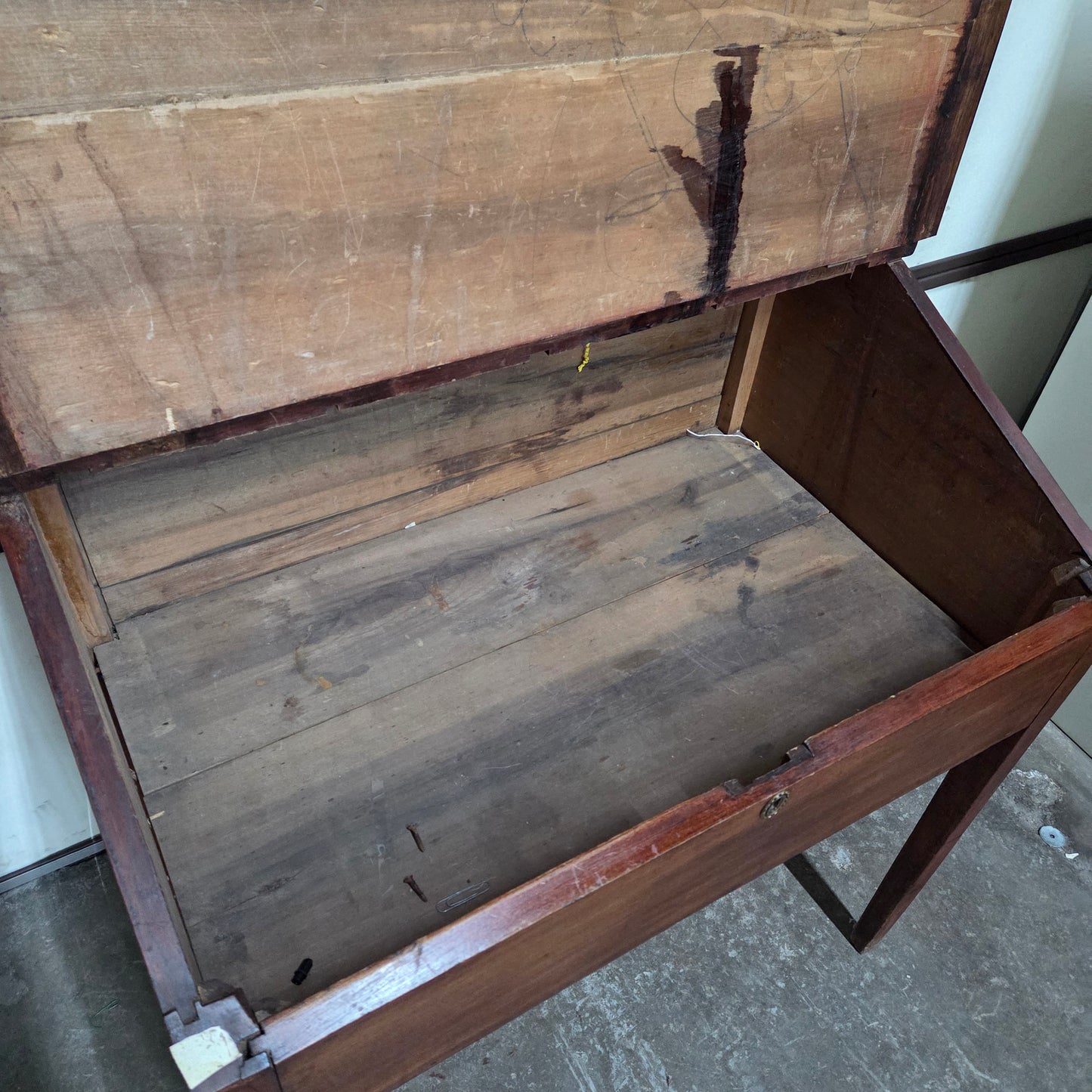 Antique Schoolmasters Slant Top Writing Desk