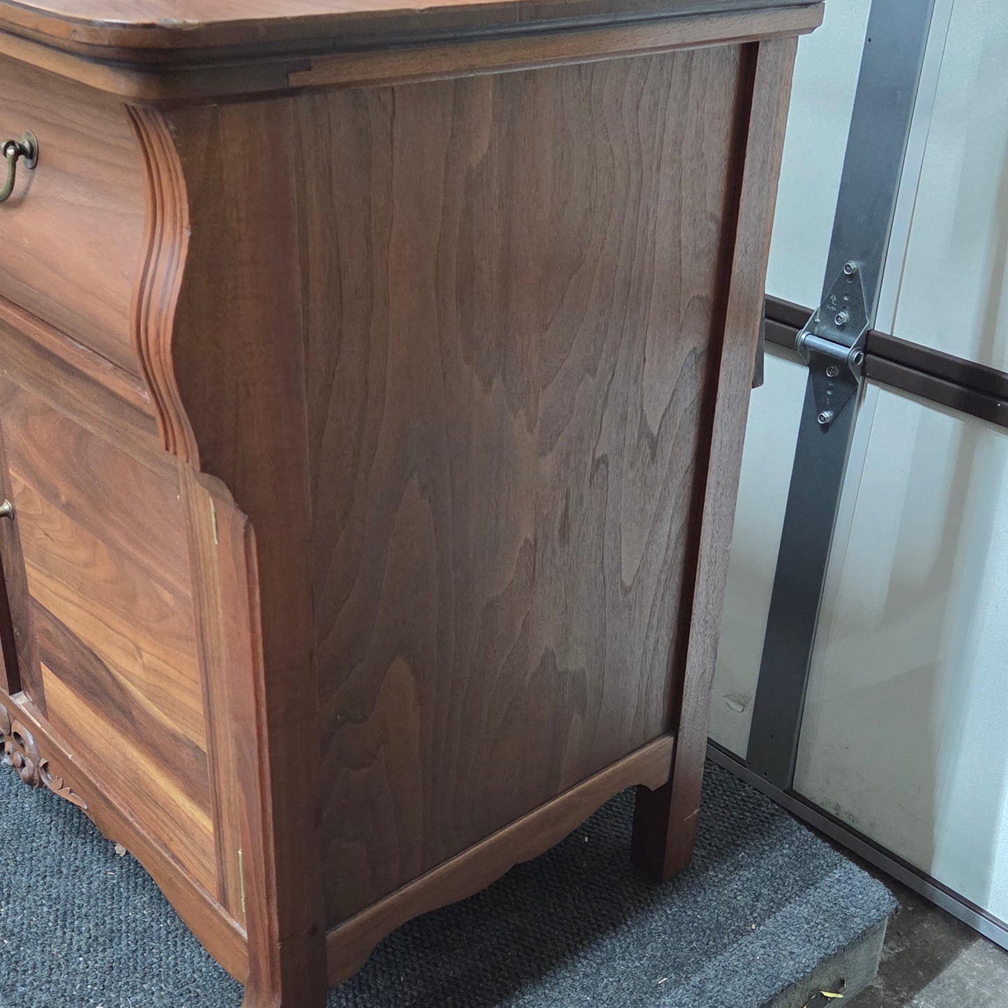 Antique Black Walnut Dresser With Mirror