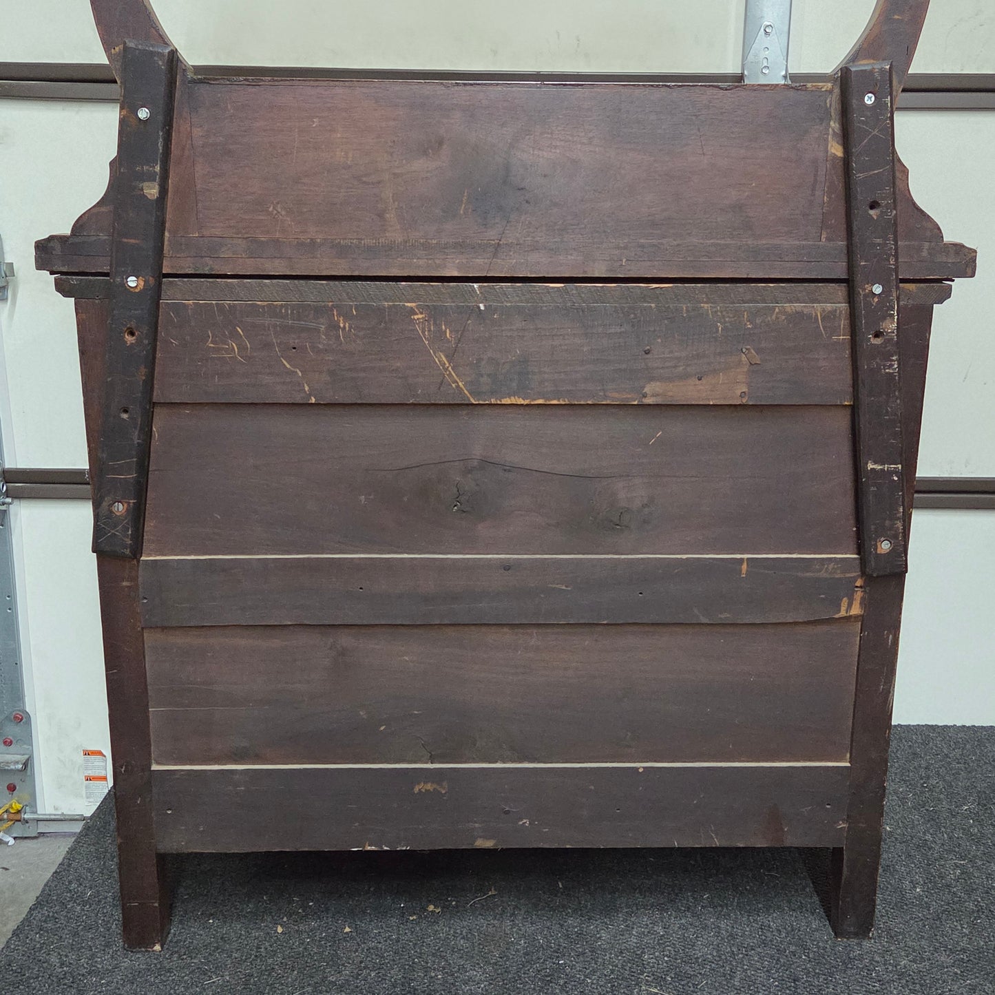 Antique Black Walnut Dresser With Mirror