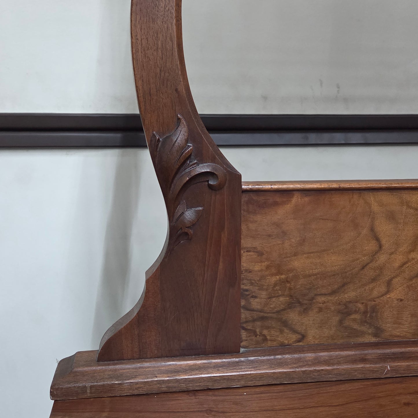 Antique Black Walnut Dresser With Mirror