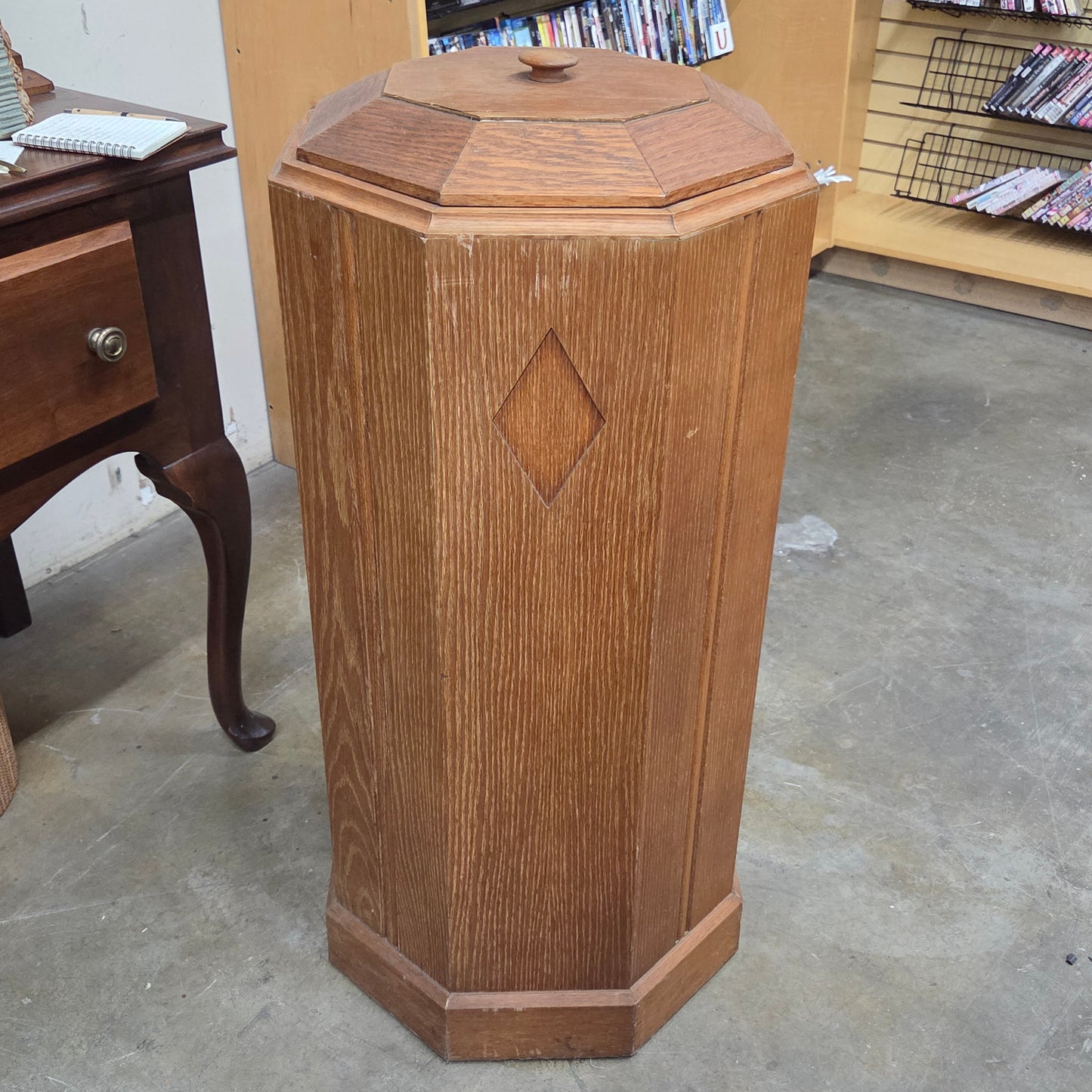 Octagonal Oak Baptismal Font