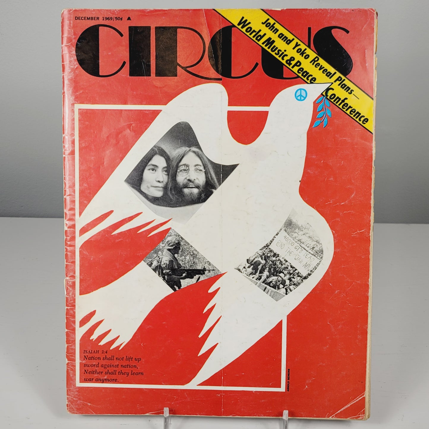 CIRCUS Magazine December 1969 John & Yoko Reveal Plans World Peace Conference