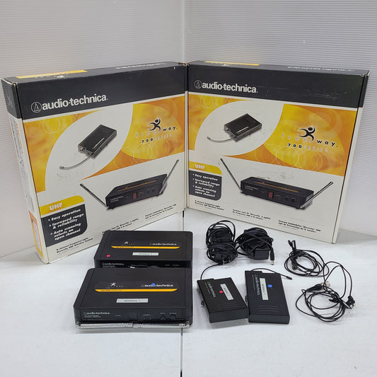 2 Audio-Technica Freeway 700 Series Receivers w/ Transmitters & Mics