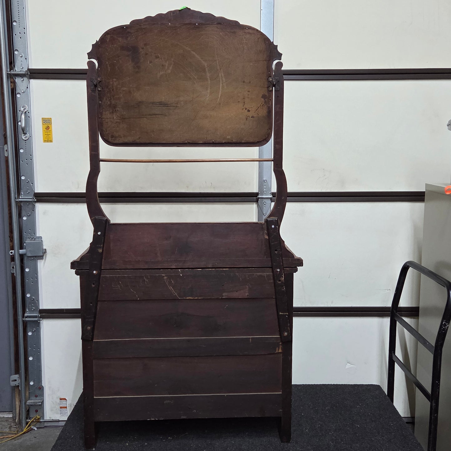Antique Black Walnut Dresser With Mirror