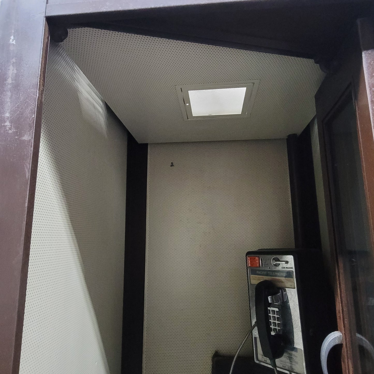 Vintage Sherron Acoustic Metal Telephone Booth w/ Payphone