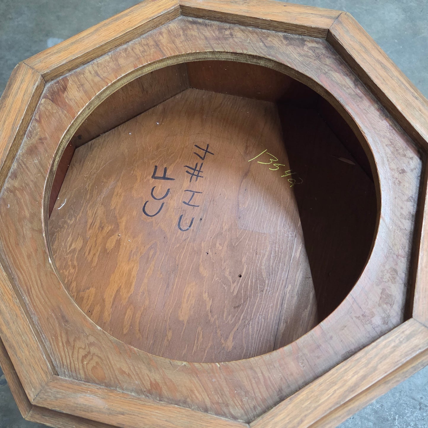 Octagonal Oak Baptismal Font