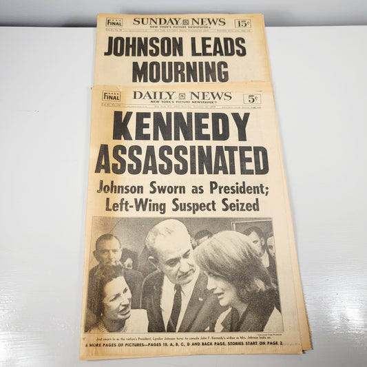 New York Daily News Saturday November 23 1963 Kennedy Assassinated