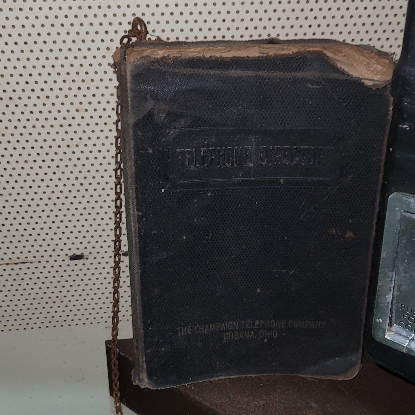 Vintage Sherron Acoustic Metal Telephone Booth w/ Payphone