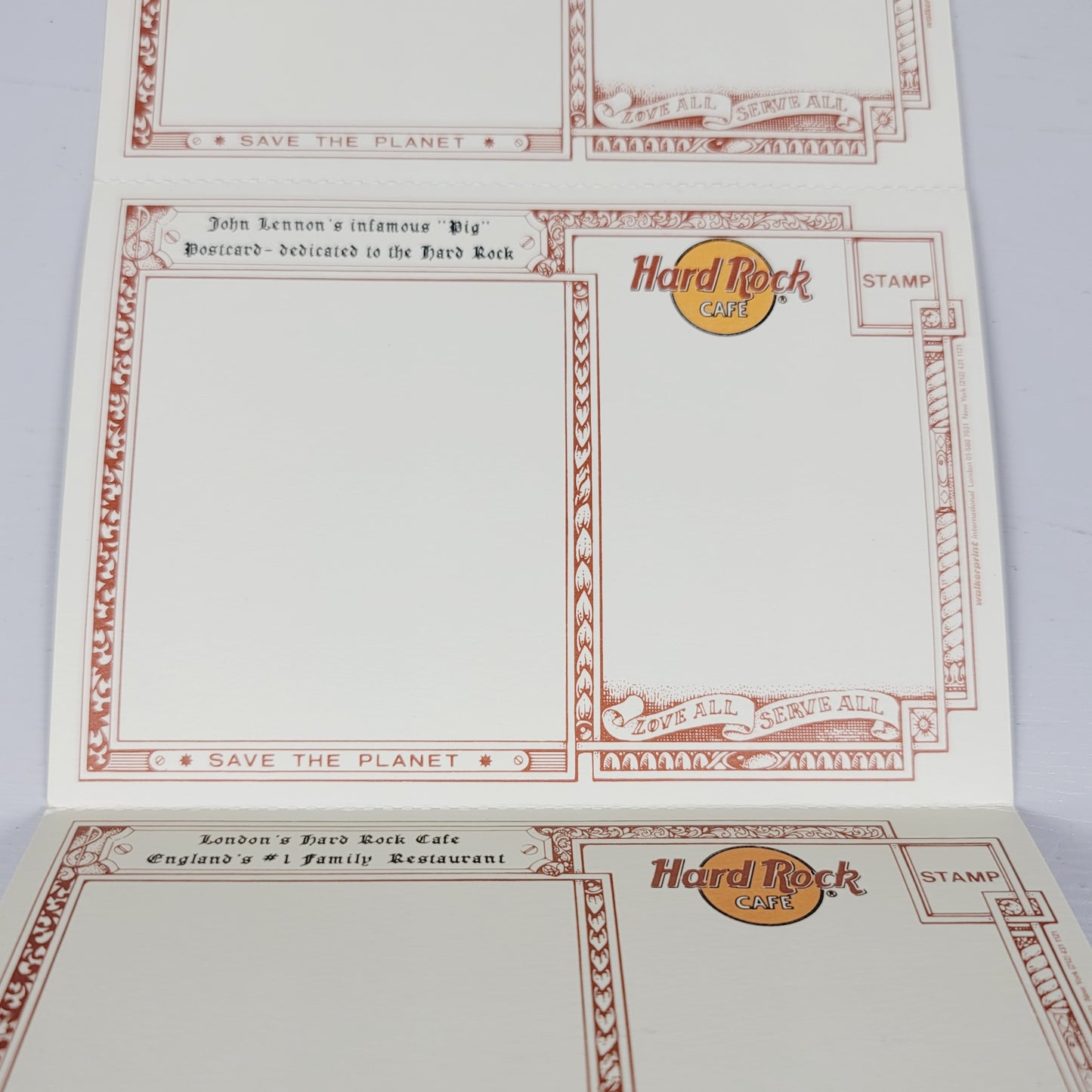 Hard Rock Cafe LONDON, England John Lennon Postcard Book