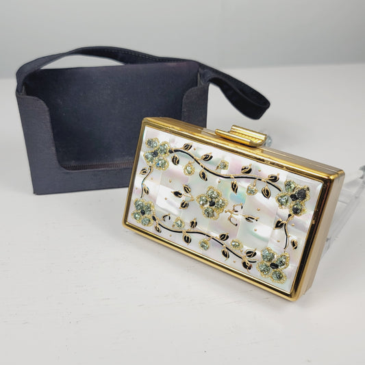 Elgin American Beauty Mother of Pearl Compact Clutch Purse