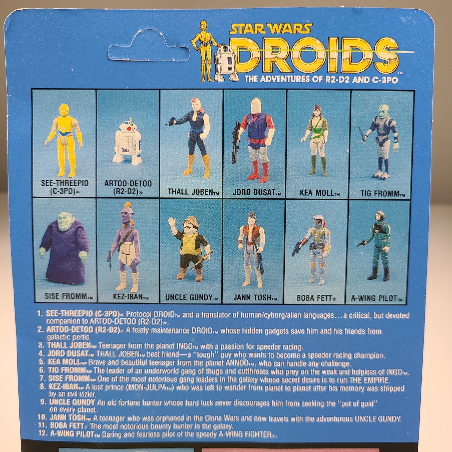 Jord Dusat Droids TV Action Figure Sealed Un-punched 1985 Kenner Star Wars