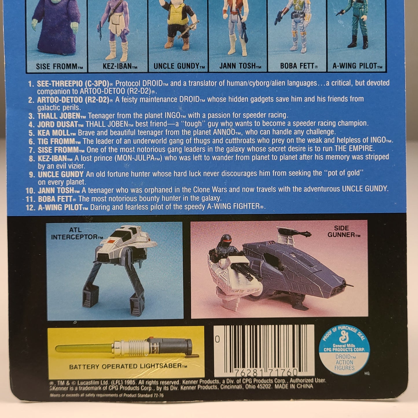 Jord Dusat Droids TV Action Figure Sealed Un-punched 1985 Kenner Star Wars