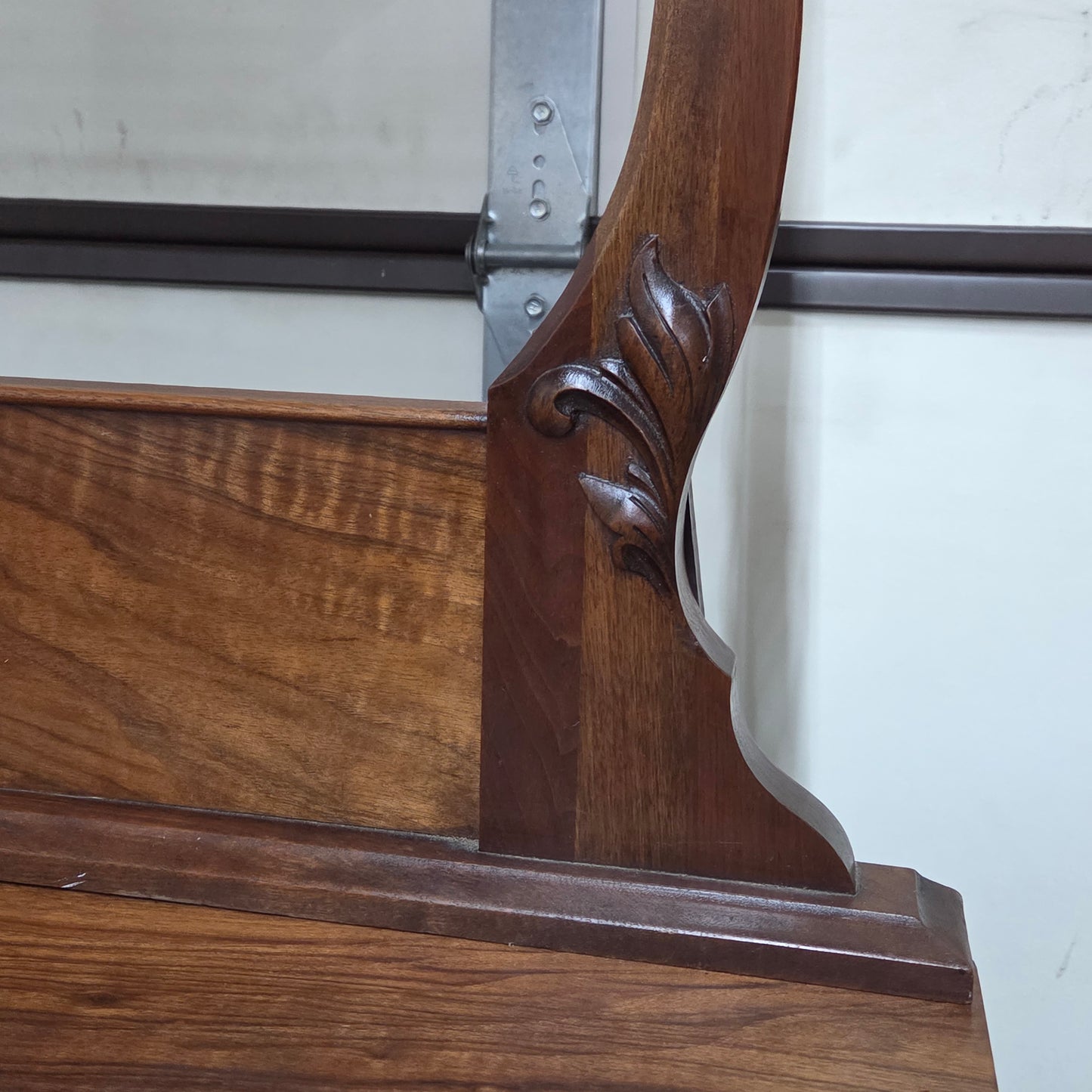 Antique Black Walnut Dresser With Mirror