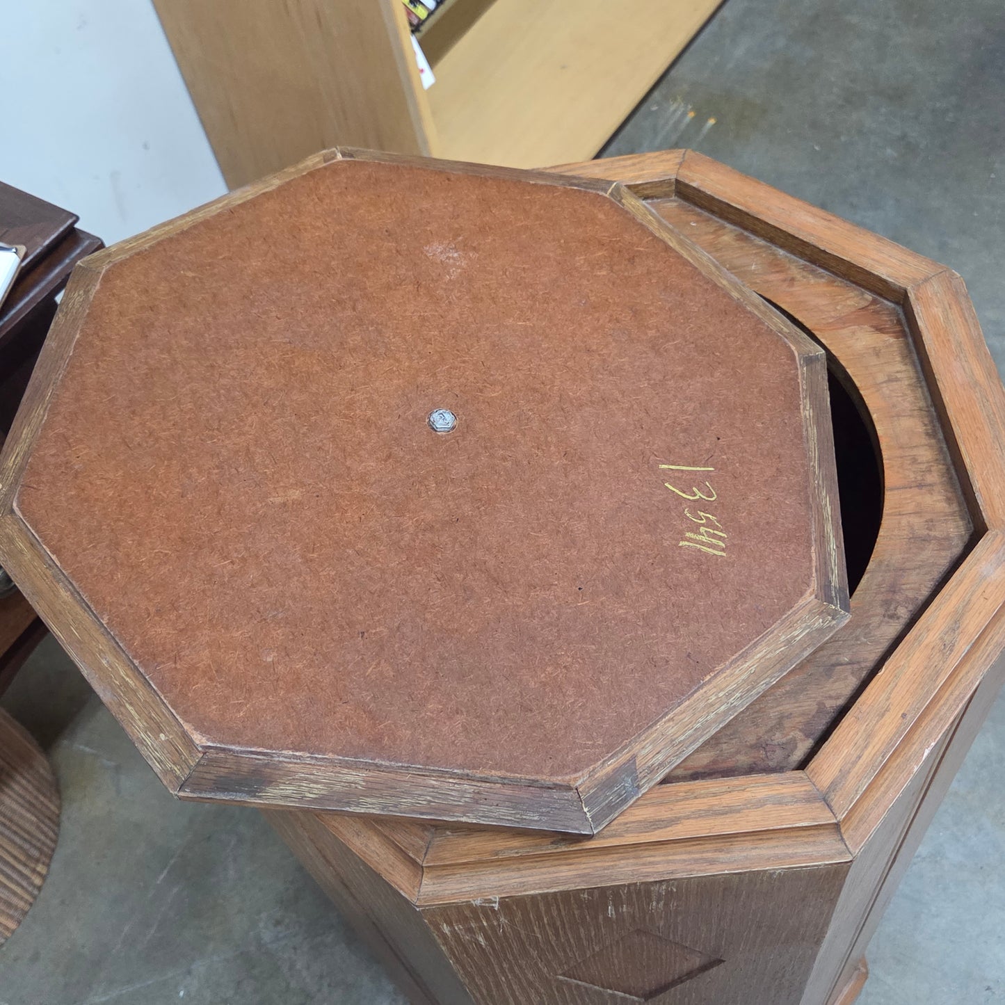 Octagonal Oak Baptismal Font
