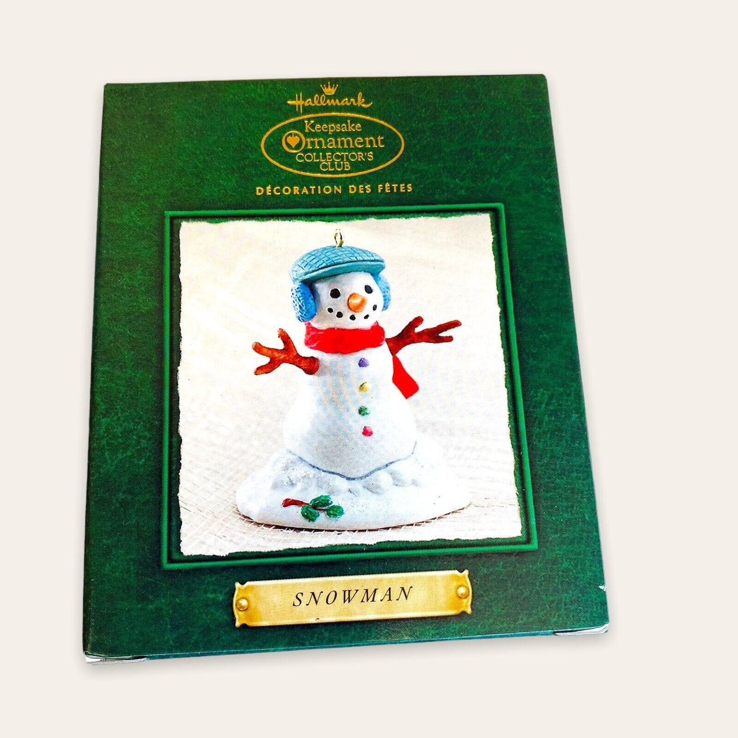 Hallmark Ornaments Snowman Collector's Club & Nature's Sketchbook Lot of 3