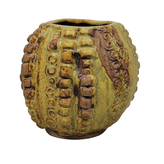 Vase Bernard Rooke Vintage Mid-Century English Brutalist Pottery Signed 4"