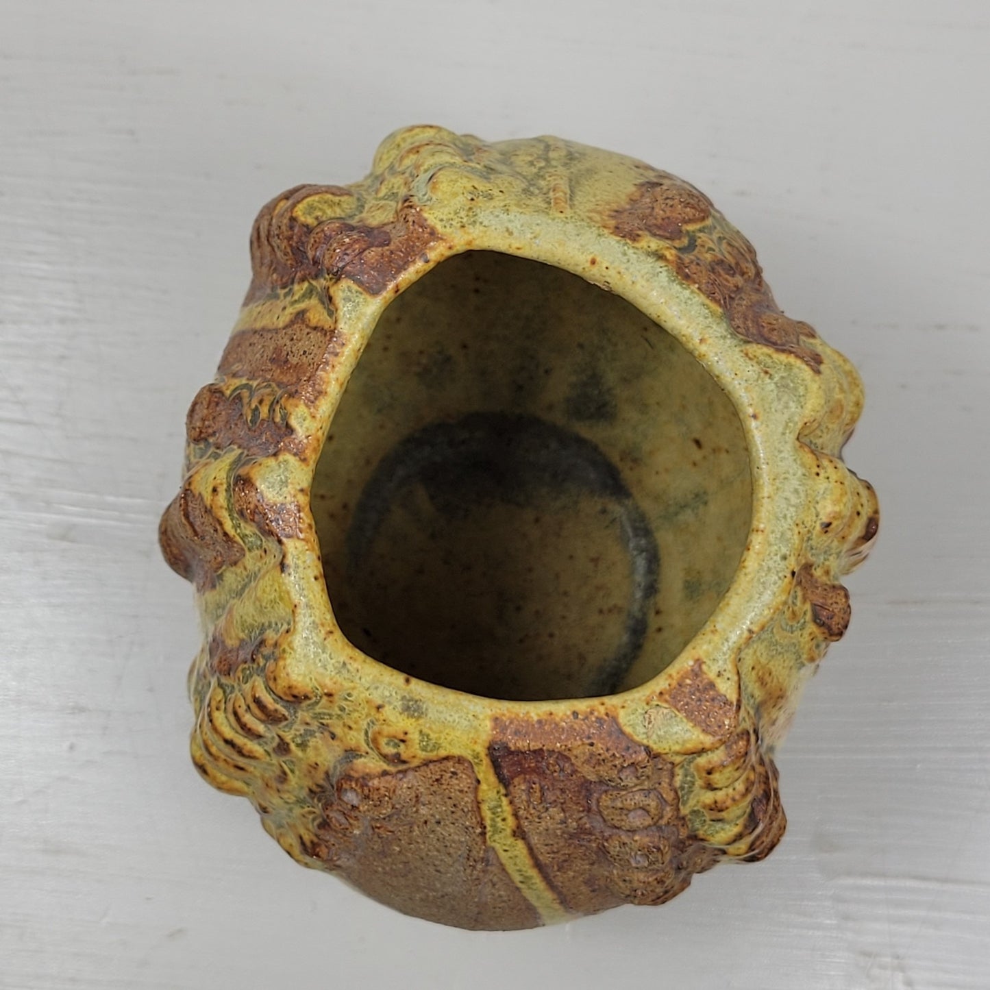 Vase Bernard Rooke Vintage Mid-Century English Brutalist Pottery Signed 4"