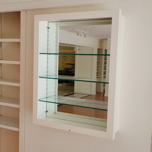 Glass Shelf w/Mirrored Back